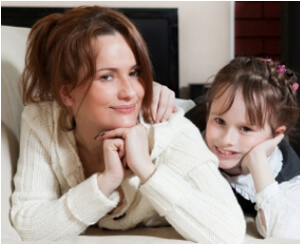 primary residential parent mother with daughter image