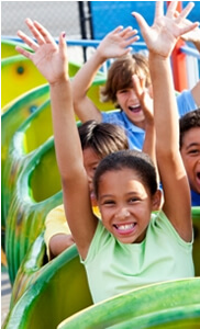 photo: happy children rollercoaster after parents' divorce
