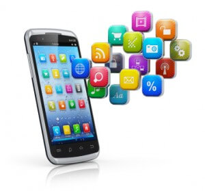 image: smart phone with app symbols