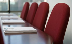 photo: negotiating table ready for meeting with TN divorce papers